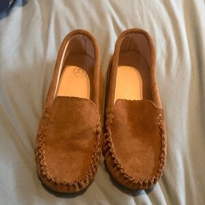 Kids Tan Moccasins